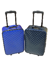 菱格紋亮皮拉桿行李箱